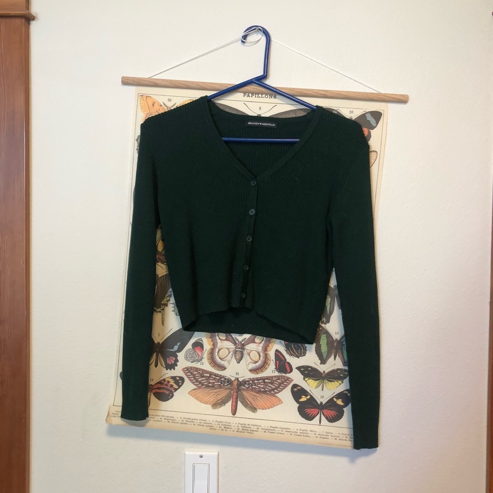 cropped cardigan / long sleeve sweater, never worn